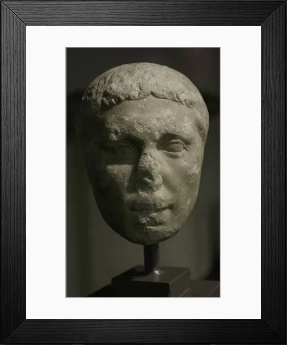Framed Print : Portrait of a man. 1st century AD. Unknown provenance Framed Print : Portrait of a man. 1st century AD. Unknown provenance