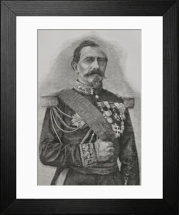 Framed Print : Charles Denis Bourbaki (1816-1897). French general Framed Print : Charles Denis Bourbaki (1816-1897). French general