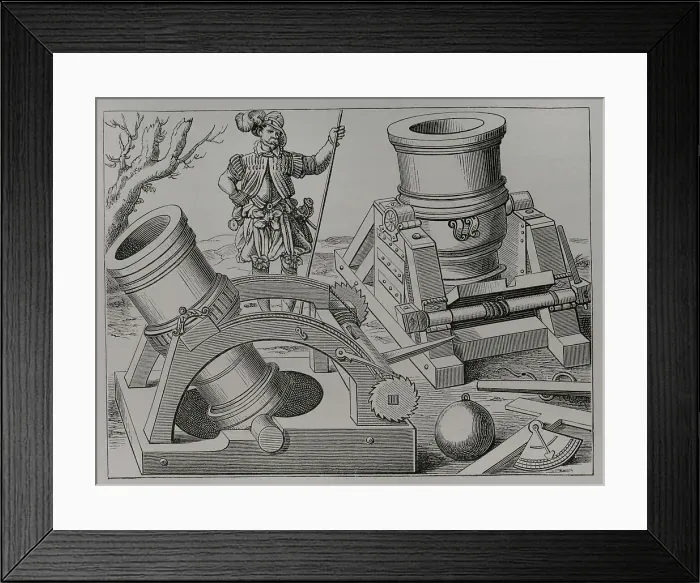 Framed Print : Lombards on their mobile devices. Engraving Framed Print : Lombards on their mobile devices. Engraving