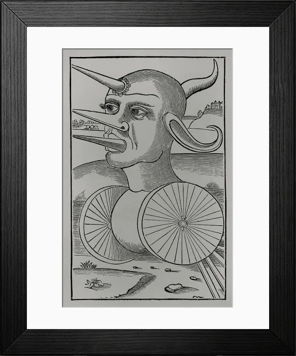Framed Print : Wheeled war machine for breaking enemy ranks or Framed Print : Wheeled war machine for breaking enemy ranks or