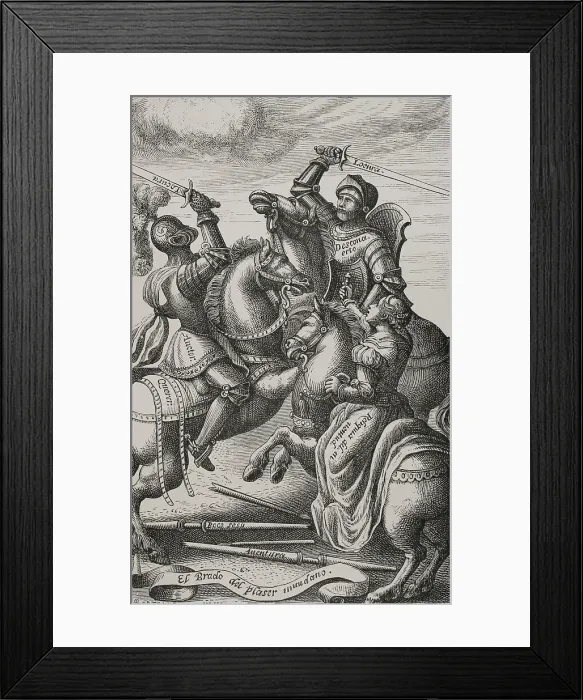 Framed Print : The chivalry represented by allegorical characters Framed Print : The chivalry represented by allegorical characters