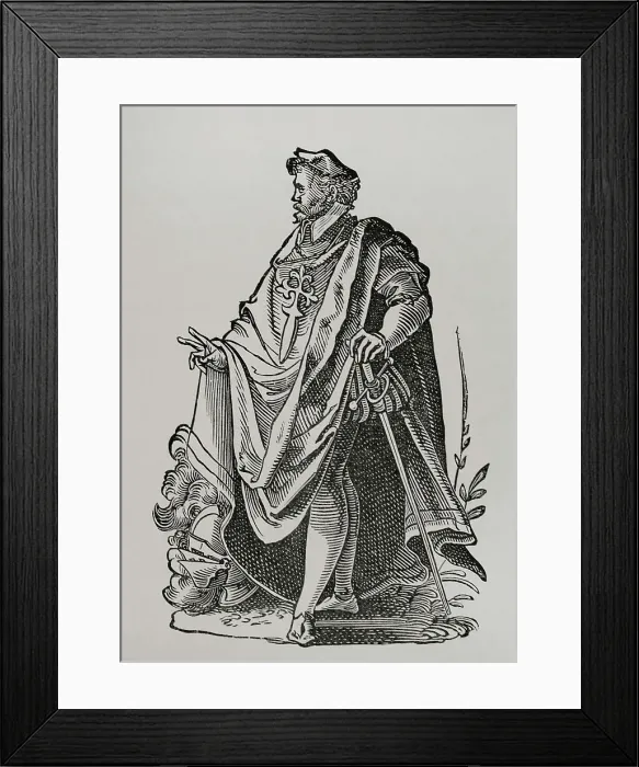 Framed Print : Knight of the Order of Santiago. Engraving Framed Print : Knight of the Order of Santiago. Engraving