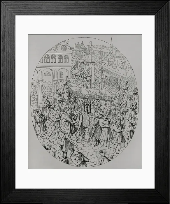 Framed Print : Paris, France. Procession de la Fete-Dieu. Representation Framed Print : Paris, France. Procession de la Fete-Dieu. Representation