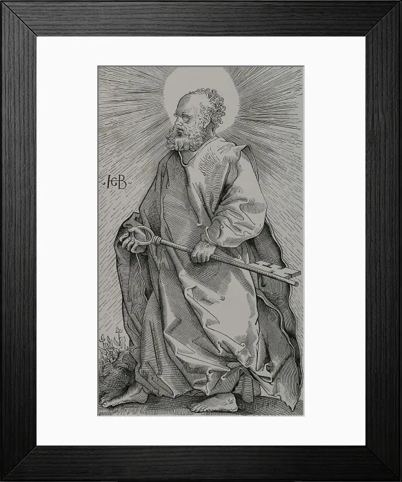 Framed Print : Saint Peter (1st century BC - 67 AD). One of Framed Print : Saint Peter (1st century BC - 67 AD). One of