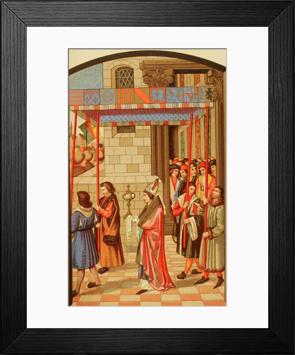 Framed Print : Procession of Rene I of Anjou (1409-1480), King Framed Print : Procession of Rene I of Anjou (1409-1480), King