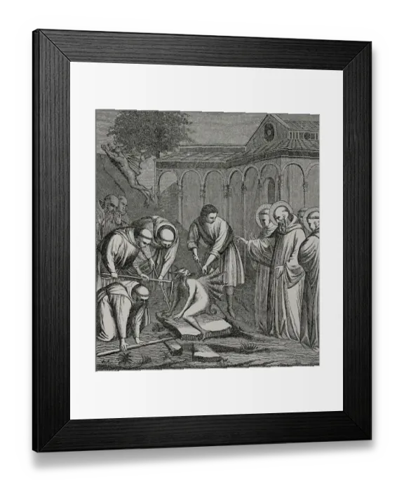 Framed Print : Benedict of Nursia (480-547). Italian Christian Framed Print : Benedict of Nursia (480-547). Italian Christian