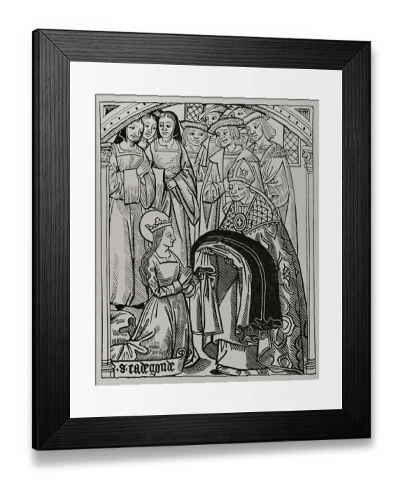Framed Print : Saint Radegund (ca. 520-587). Princess of Thuringia Framed Print : Saint Radegund (ca. 520-587). Princess of Thuringia
