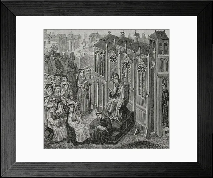 Framed Print : Foundation of the secular abbeys of Mons, Maubeuge Framed Print : Foundation of the secular abbeys of Mons, Maubeuge