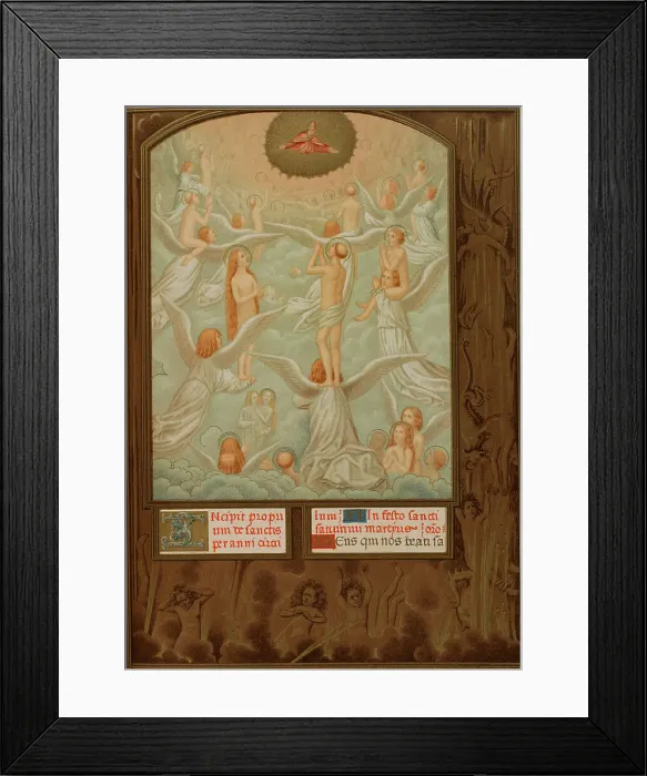 Framed Print : Angels present to God the souls of the newly elected Framed Print : Angels present to God the souls of the newly elected