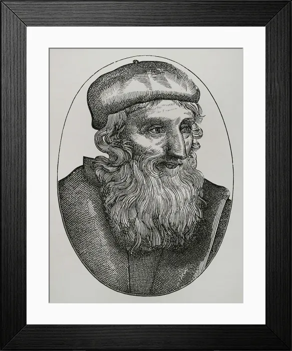 Framed Print : John Wycliff or Wycliffe (ca. 1330-1384). English Framed Print : John Wycliff or Wycliffe (ca. 1330-1384). English