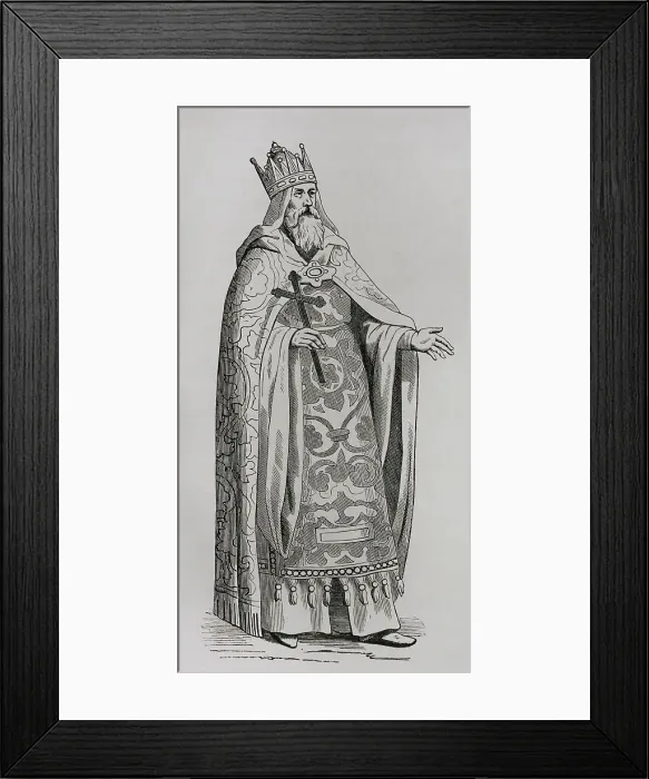 Framed Print : Prester John. Legendary Christian ruler of Framed Print : Prester John. Legendary Christian ruler of