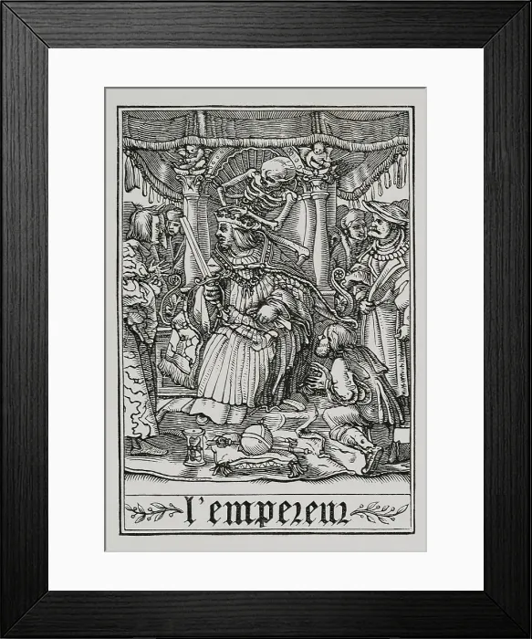 Framed Print : The Emperor visited by Death. Series The Dance Framed Print : The Emperor visited by Death. Series The Dance