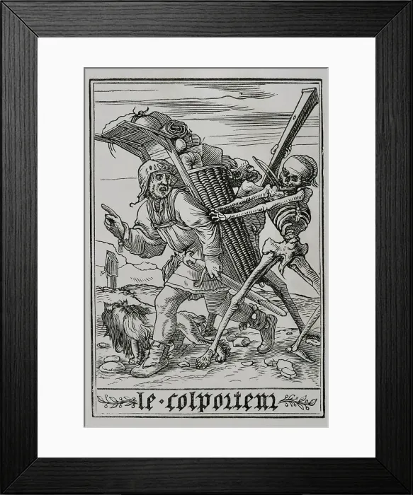 Framed Print : The Pedlar. The Death is depicted visiting a peddler Framed Print : The Pedlar. The Death is depicted visiting a peddler