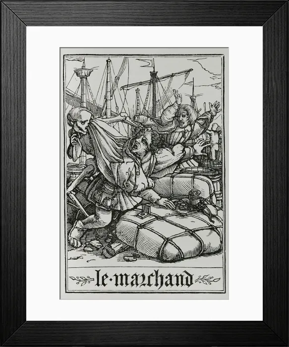 Framed Print : The Merchant. Scene depicting two rich merchants Framed Print : The Merchant. Scene depicting two rich merchants