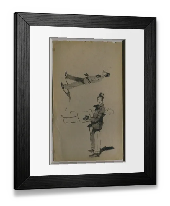 Framed Print : Caricature of men wearing suits and hats, by Cecilio Framed Print : Caricature of men wearing suits and hats, by Cecilio