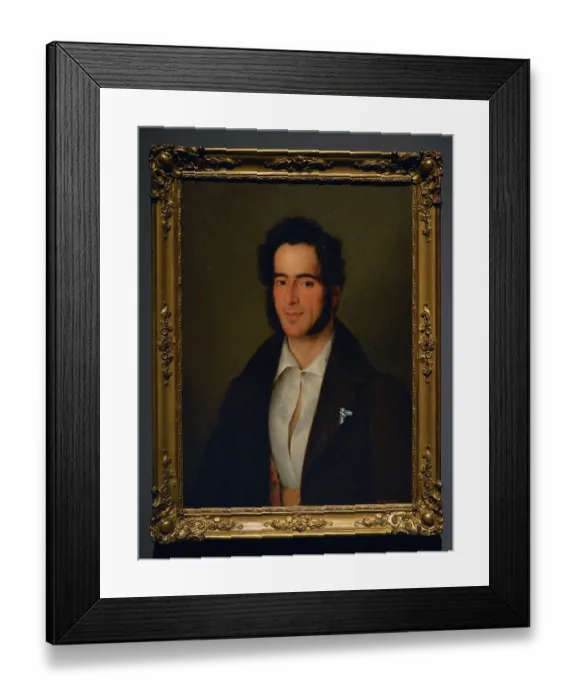 Framed Print : Santiago Miranda, portrait by Antonio Maria Esquivel Framed Print : Santiago Miranda, portrait by Antonio Maria Esquivel