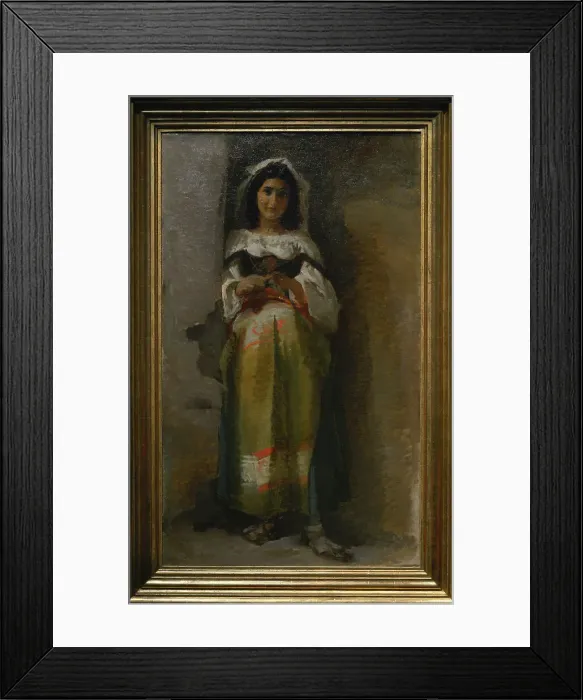 Framed Print : Ciocciara, ca. 1862, by Eduardo Rosales Gallinas Framed Print : Ciocciara, ca. 1862, by Eduardo Rosales Gallinas