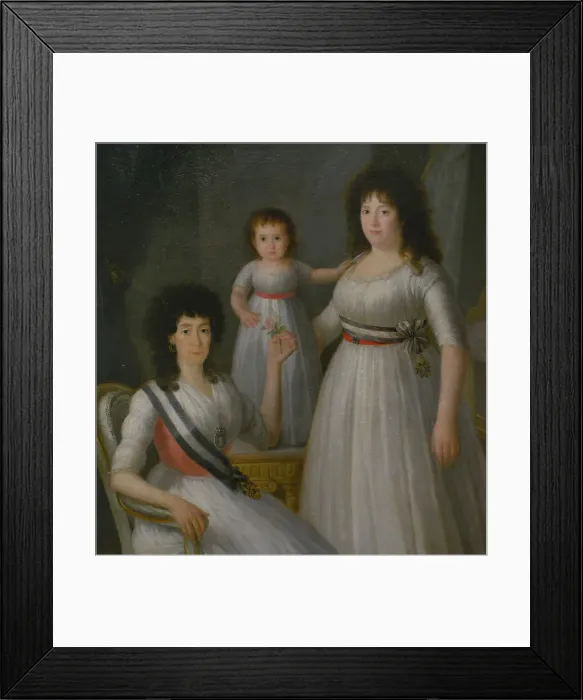 Framed Print : The Countess-Duchess of Benavente (?), accompanied Framed Print : The Countess-Duchess of Benavente (?), accompanied