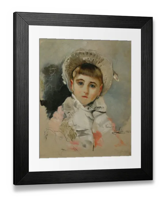 Framed Print : Portrait of Maria Octavia Picon y Pardinas, wearing Framed Print : Portrait of Maria Octavia Picon y Pardinas, wearing