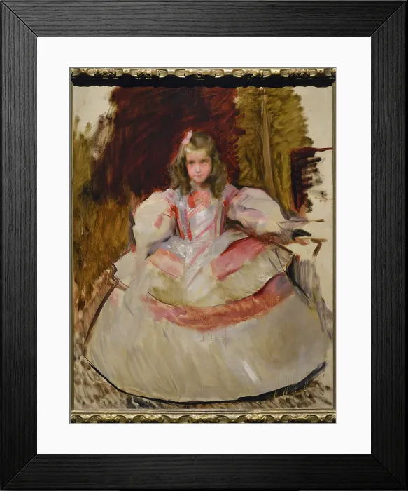 Framed Print : Portrait of Maria de Figueroa, dressed as a menina Framed Print : Portrait of Maria de Figueroa, dressed as a menina