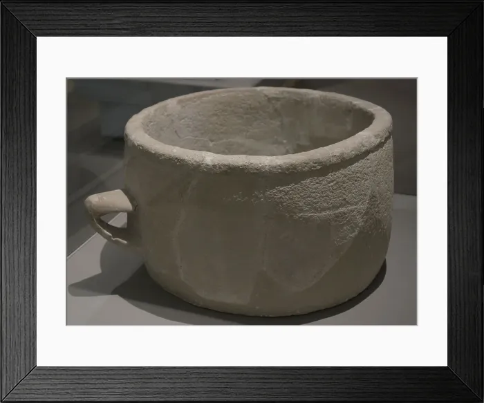 Framed Print : Temple Period (3600 to 2500 BC). Malta. Stone cup Framed Print : Temple Period (3600 to 2500 BC). Malta. Stone cup