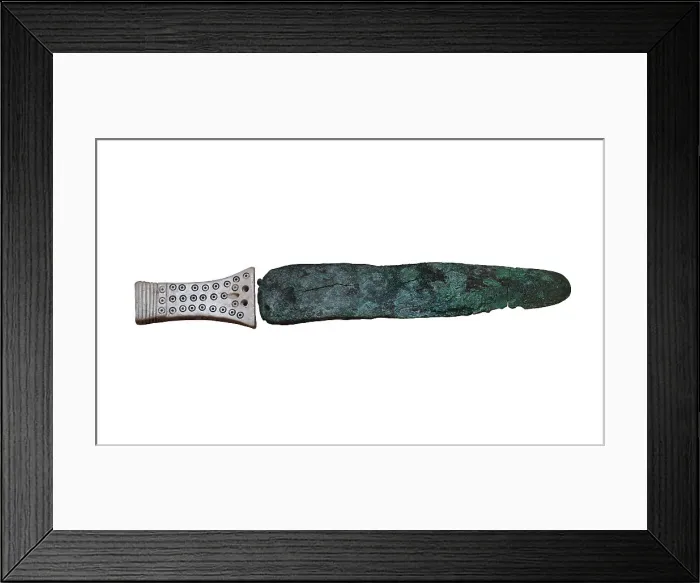 Framed Print : Bronze dagger. From Ghar Mirdum, Malta. Bronze Age Framed Print : Bronze dagger. From Ghar Mirdum, Malta. Bronze Age