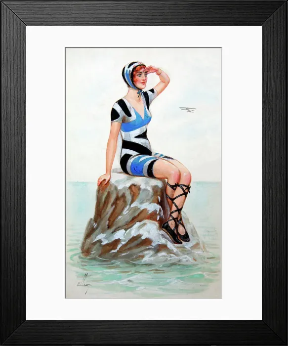 Framed Print : Bathing girl Framed Print : Bathing girl