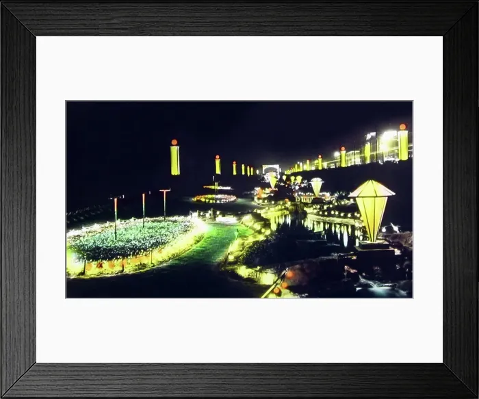 Framed Print : Gynn Gardens, Blackpool Illuminations Framed Print : Gynn Gardens, Blackpool Illuminations