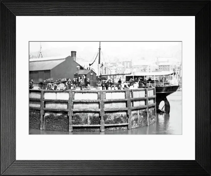 Framed Print : Steamer at the Fish Pier, Scarborough Framed Print : Steamer at the Fish Pier, Scarborough