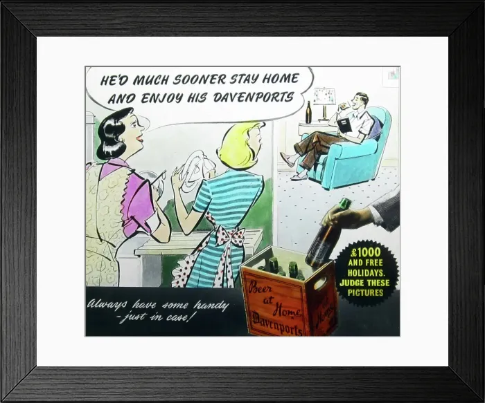 Framed Print : Cinema advertisement for Davenport's Beer Framed Print : Cinema advertisement for Davenport's Beer