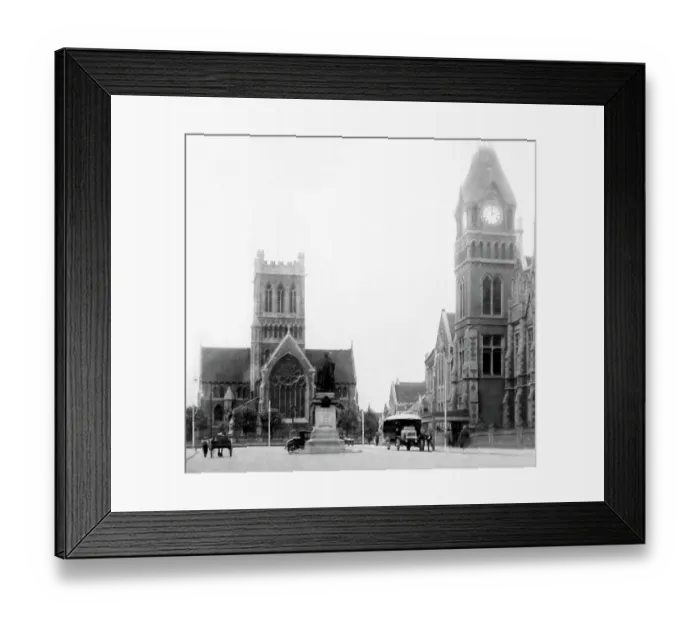 Framed Print : Burton on Trent Town Hall and St. Paul's Church