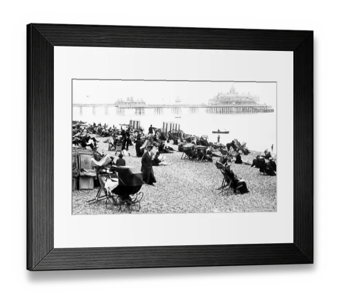 Framed Print : Eastbourne beach and pier Framed Print : Eastbourne beach and pier