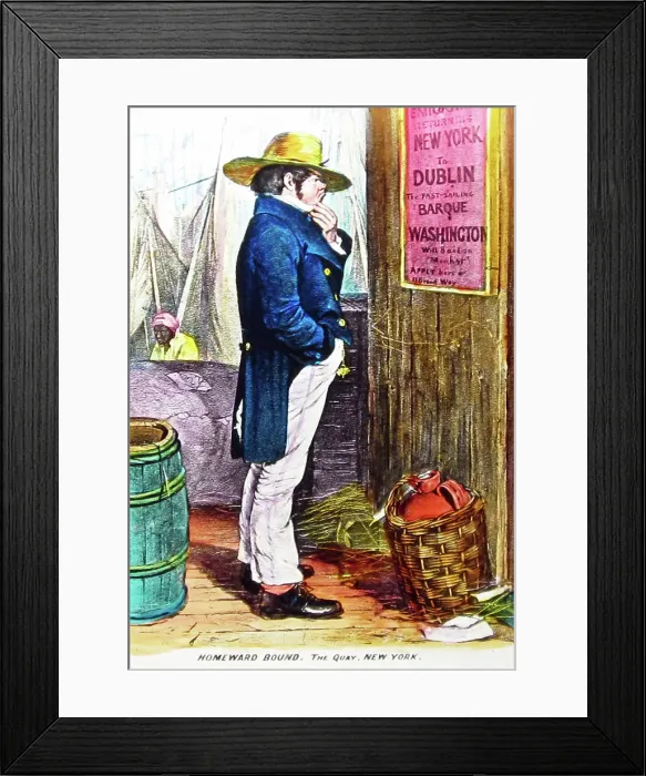 Framed Print : Emigrating from New York to Ireland Framed Print : Emigrating from New York to Ireland