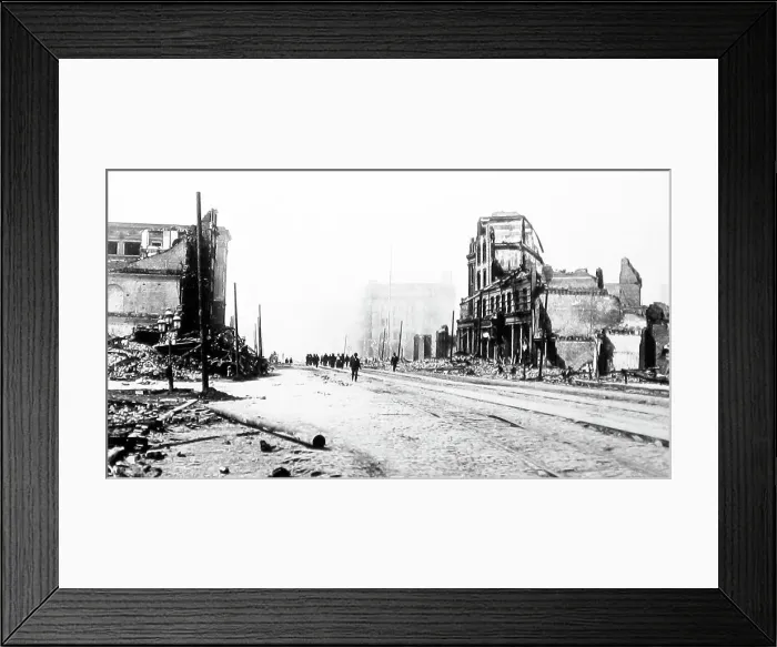 Framed Print : Market Street, San Francisco earthquake Framed Print : Market Street, San Francisco earthquake