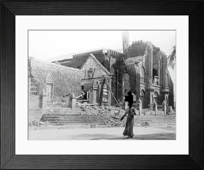 Framed Print : Coke Memorial Church, Kingston, Jamaica earthquake Framed Print : Coke Memorial Church, Kingston, Jamaica earthquake