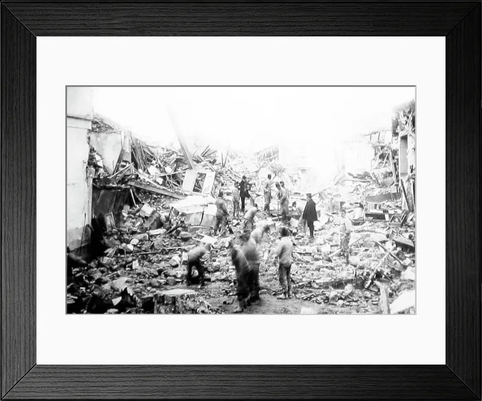 Framed Print : Earthquake in Messina, Italy Framed Print : Earthquake in Messina, Italy