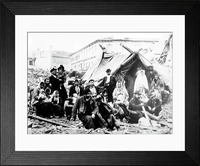 Framed Print : Earthquake in Messina, Italy Framed Print : Earthquake in Messina, Italy