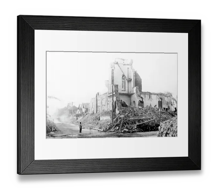 Framed Print : Kingston Cathedral, Jamaica earthquake Framed Print : Kingston Cathedral, Jamaica earthquake