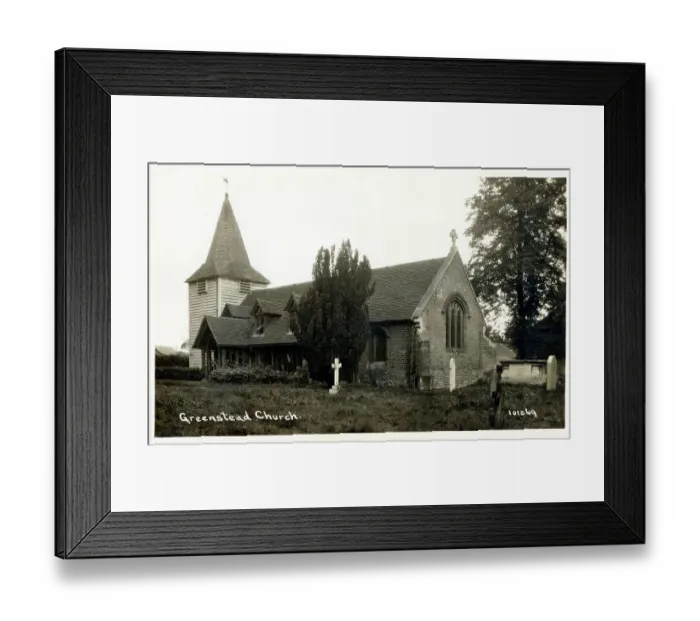 Framed Print : Greensted, Essex - St. Andrew's Church - Wooden building Framed Print : Greensted, Essex - St. Andrew's Church - Wooden building