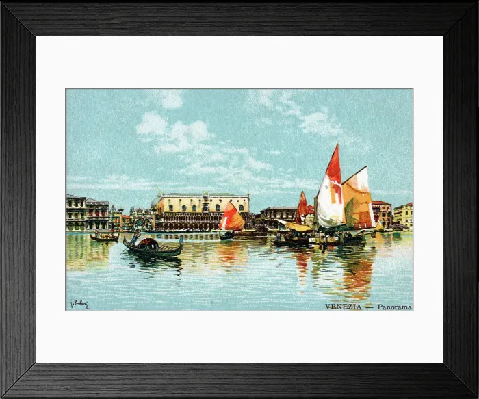 Framed Print : Panoramic View of Venice, Italy - Doge's Palace Framed Print : Panoramic View of Venice, Italy - Doge's Palace