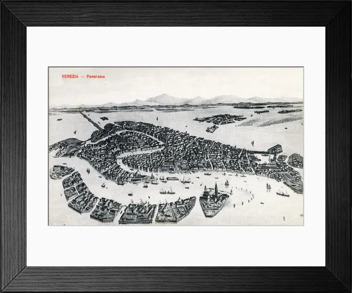 Framed Print : Aerial View of Venice, Italy Framed Print : Aerial View of Venice, Italy