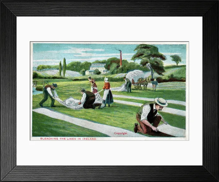 Framed Print : Bleaching Linen - Republic of Ireland Framed Print : Bleaching Linen - Republic of Ireland