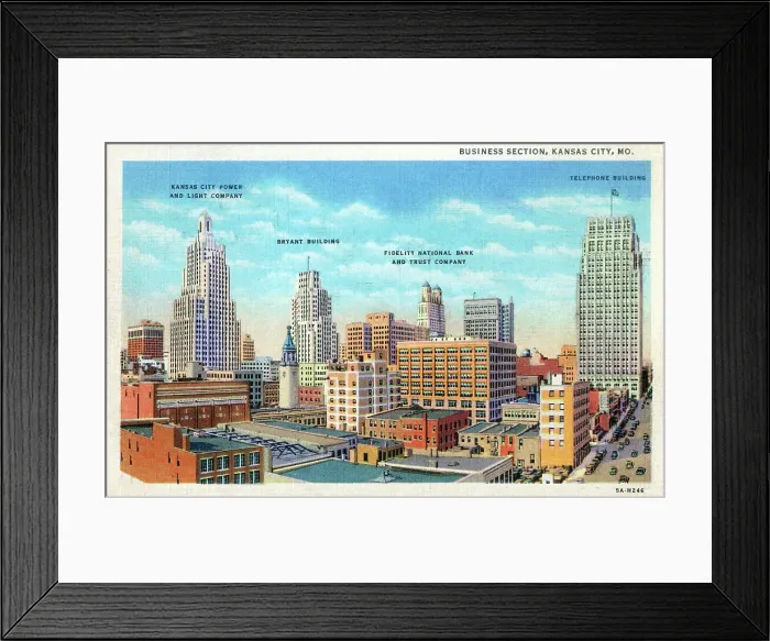 Framed Print : Business Section, Kansas City, Missouri, USA Framed Print : Business Section, Kansas City, Missouri, USA