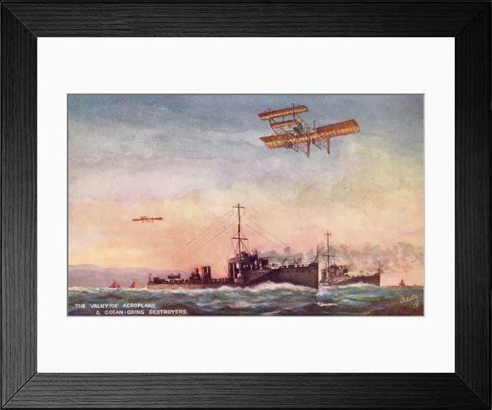 Framed Print : ASL Valkyrie Aeroplane and Destroyers Framed Print : ASL Valkyrie Aeroplane and Destroyers