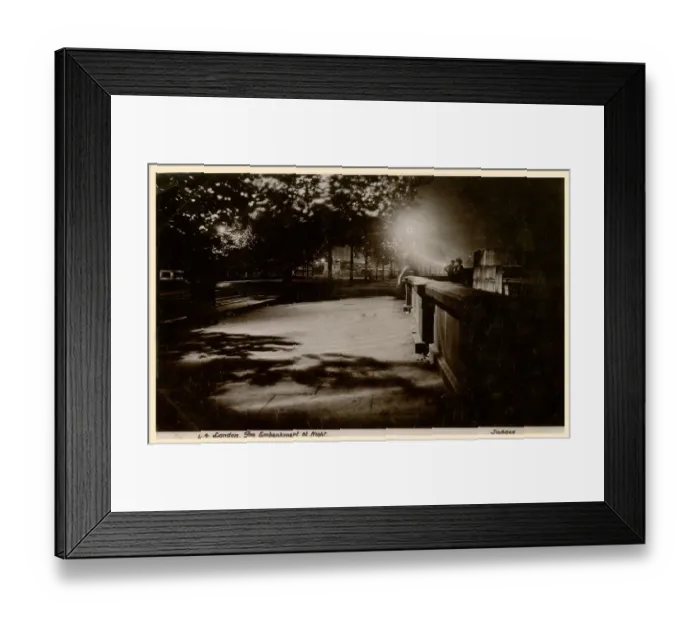 Framed Print : The London Embankment at Night Framed Print : The London Embankment at Night