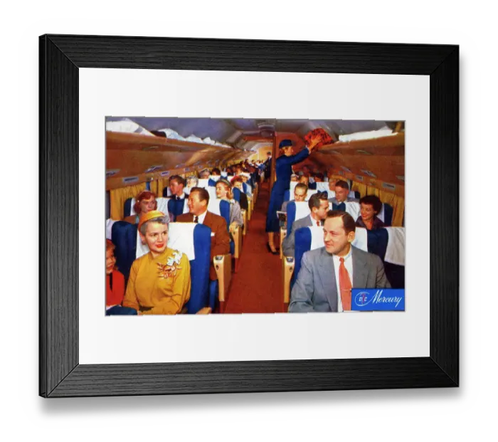 Framed Print : Interior of a DC-7 of American Airlines airliner Framed Print : Interior of a DC-7 of American Airlines airliner