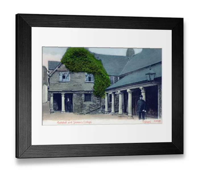 Framed Print : Guildhall and Sexton's College, Totnes, Devon Framed Print : Guildhall and Sexton's College, Totnes, Devon