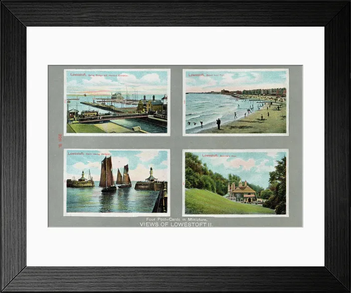 Framed Print : Four inset views of Lowestoft, Suffolk Framed Print : Four inset views of Lowestoft, Suffolk