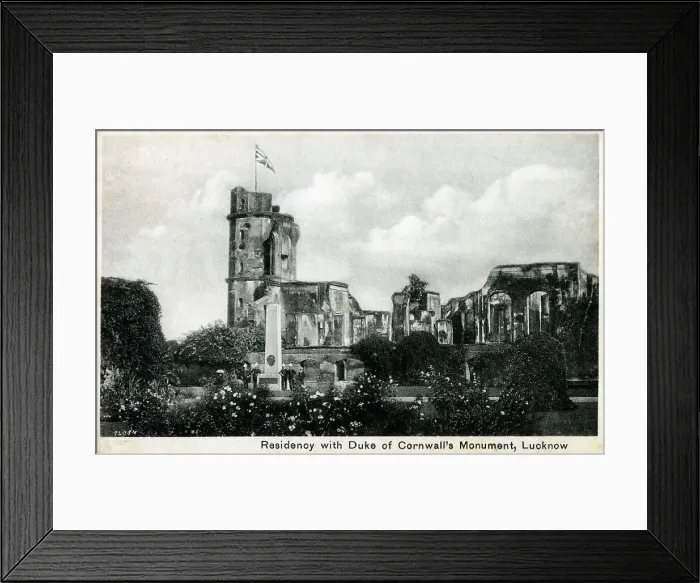 Framed Print : Residence with Duke of Cornwall's Monument, Lucknow, India Framed Print : Residence with Duke of Cornwall's Monument, Lucknow, India