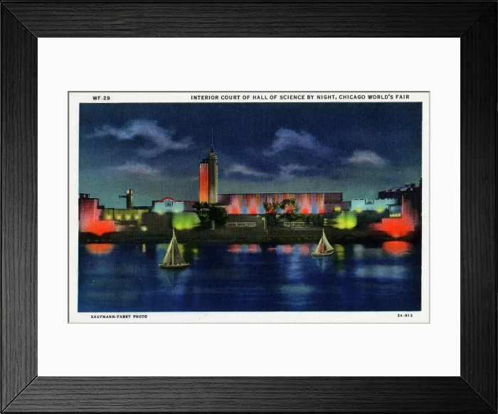 Framed Print : Chicago World's Fair - Hall of Science by night Framed Print : Chicago World's Fair - Hall of Science by night